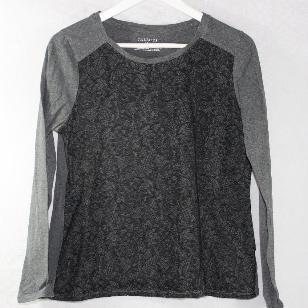 Talbots Black Lace Shirt